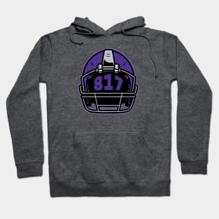 Retro Football Helmet 817 Area Code Fort Worth Texas Football Hoodie